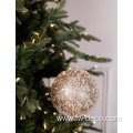 6'' Sequin Bead Champagne Glitter Ball Christmas Ornaments